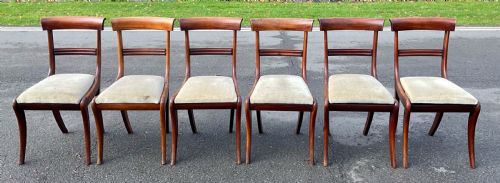 Set of Six Regency Mahogany Dining Chairs