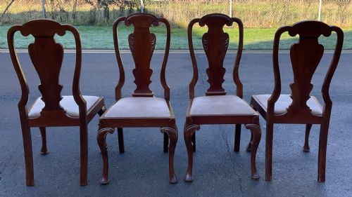 SET OF FOUR MAHOGANY HIGHBACK DINING CHAIRS - ADDITIONAL PHOTO 5
