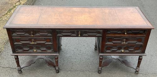 LARGE OAK WRITING DESK - ADDITIONAL PHOTO 2