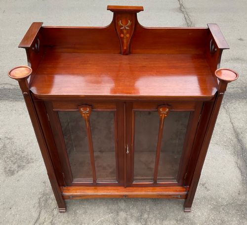 ART NOUVEAU MAHOGANY BOOKCASE - ADDITIONAL PHOTO 7
