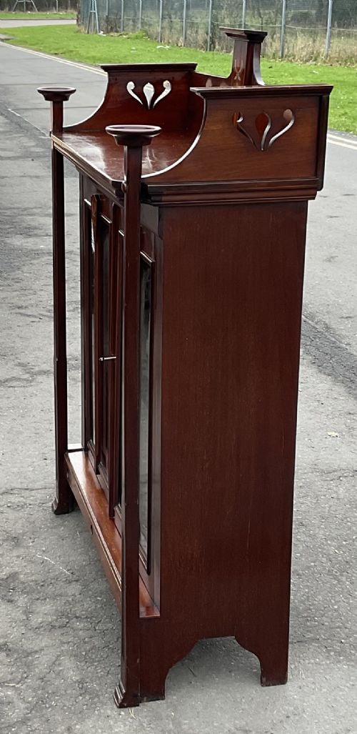 ART NOUVEAU MAHOGANY BOOKCASE - ADDITIONAL PHOTO 8