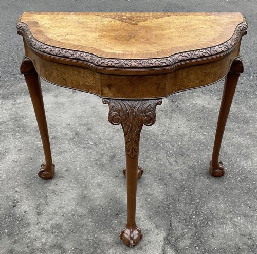QUEEN ANNE STYLE WALNUT CARD TABLE - ADDITIONAL PHOTO 1