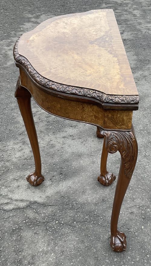 QUEEN ANNE STYLE WALNUT CARD TABLE - ADDITIONAL PHOTO 5