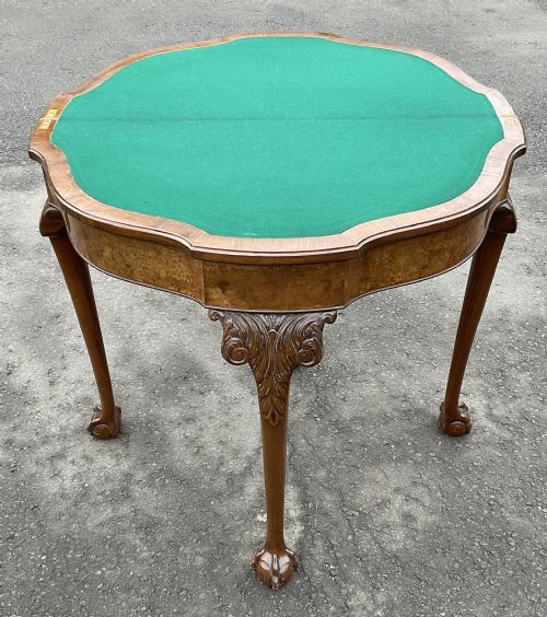 QUEEN ANNE STYLE WALNUT CARD TABLE - ADDITIONAL PHOTO 8