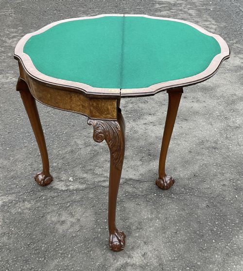 QUEEN ANNE STYLE WALNUT CARD TABLE - ADDITIONAL PHOTO 9