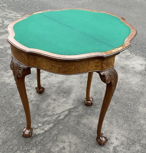 QUEEN ANNE STYLE WALNUT CARD TABLE - ADDITIONAL PHOTO 10
