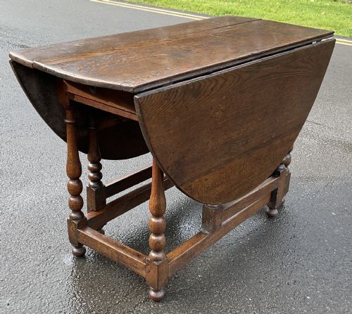Antique Oak Gateleg Dining Table to Seat Six