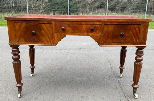 VICTORIAN MAHOGANY WRITING DESK - ADDITIONAL PHOTO 3
