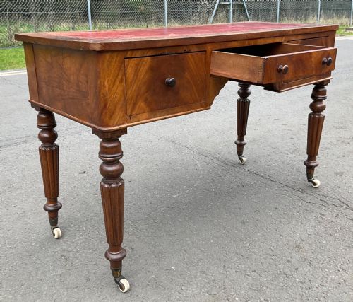 VICTORIAN MAHOGANY WRITING DESK - ADDITIONAL PHOTO 5