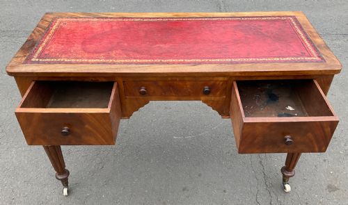 VICTORIAN MAHOGANY WRITING DESK - ADDITIONAL PHOTO 7