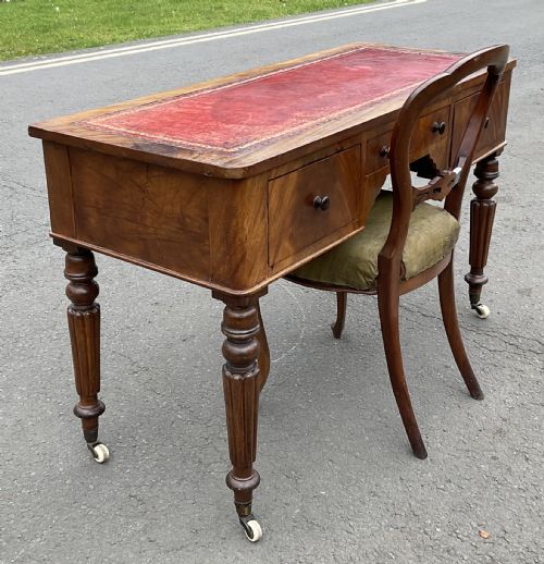 VICTORIAN MAHOGANY WRITING DESK - ADDITIONAL PHOTO 9
