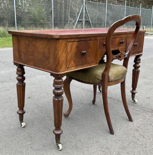 VICTORIAN MAHOGANY WRITING DESK - ADDITIONAL PHOTO 10