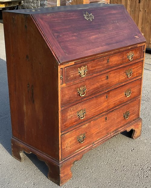 GEORGIAN MAHOGANY WRITING BUREAU - ADDITIONAL PHOTO 4