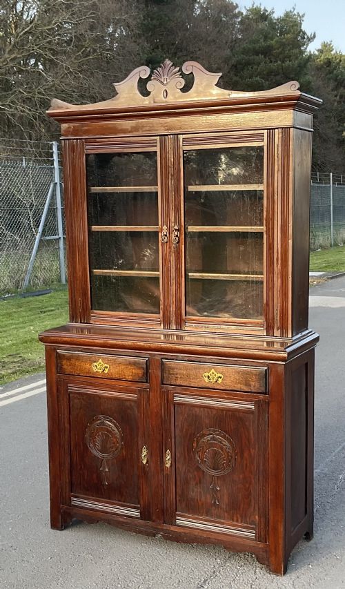EDWARDIAN OAK LIBRARY BOOKCASE - ADDITIONAL PHOTO 2
