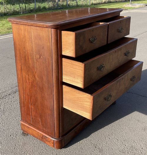 VICTORIAN BURR WALNUT CHEST OF DRAWERS - ADDITIONAL PHOTO 10