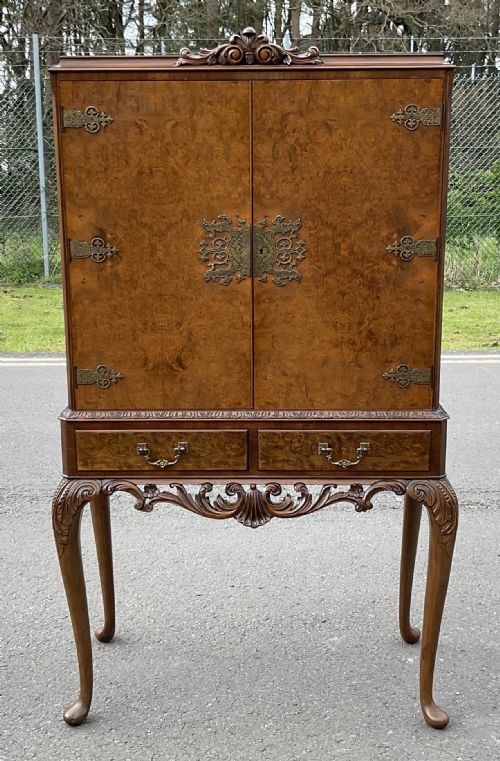 Burr Walnut Cocktail Cabinet