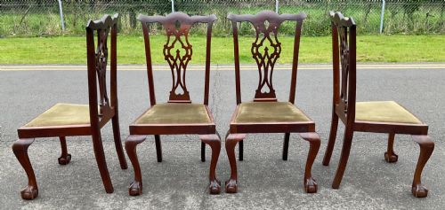 SET OF FOUR CHIPPENDALE STYLE MAHOGANY DINING CHAIRS - ADDITIONAL PHOTO 3