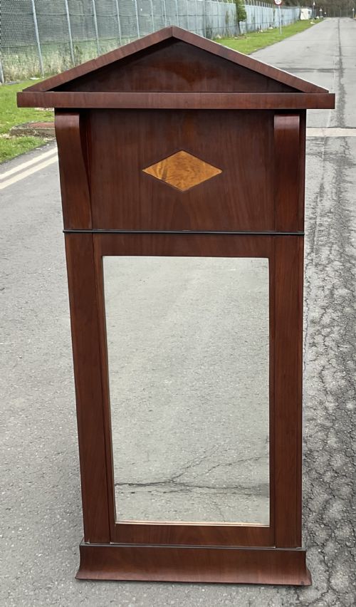 VICTORIAN MAHOGANY FRAMED TALL HALL MIRROR