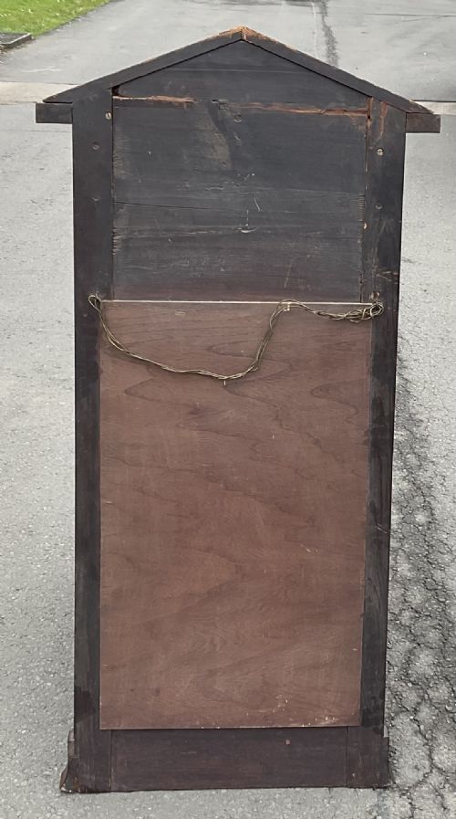 VICTORIAN MAHOGANY FRAMED TALL HALL MIRROR - ADDITIONAL PHOTO 3
