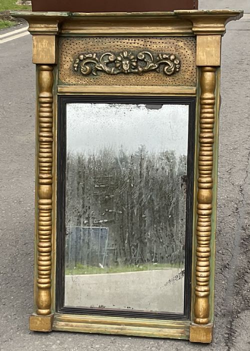 REGENCY GILT HANGING HALL MIRROR - ADDITIONAL PHOTO 4