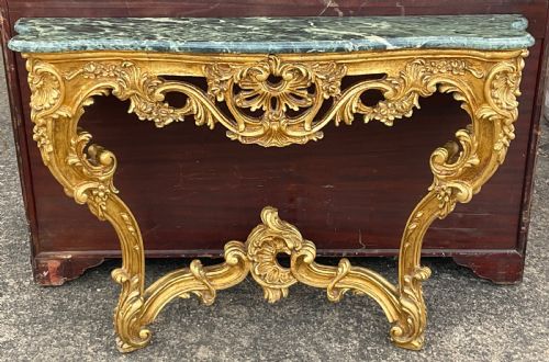 Carved Gilt Wood Console Table