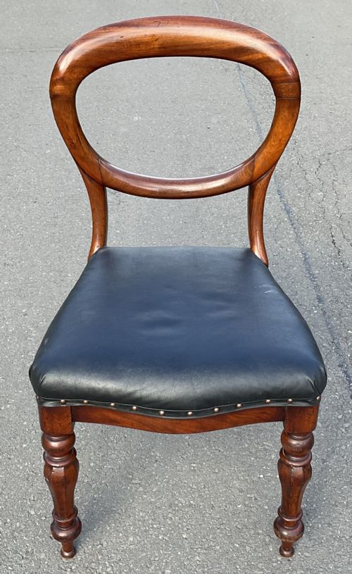 SET OF FIVE VICTORIAN MAHOGANY DINING CHAIRS - ADDITIONAL PHOTO 5