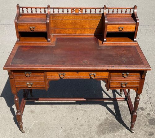 EDWARDIAN WALNUT KNEEHOLE DESK HEAL SONS - ADDITIONAL PHOTO 2