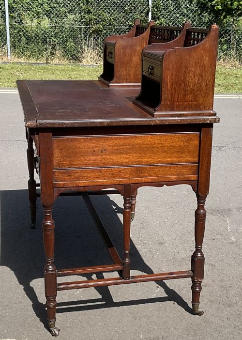 EDWARDIAN WALNUT KNEEHOLE DESK HEAL SONS - ADDITIONAL PHOTO 8