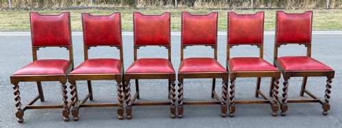 SET OF EIGHT OAK DINING CHAIRS - ADDITIONAL PHOTO 8