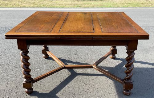 Oak Extending Dining Table to Seat Ten