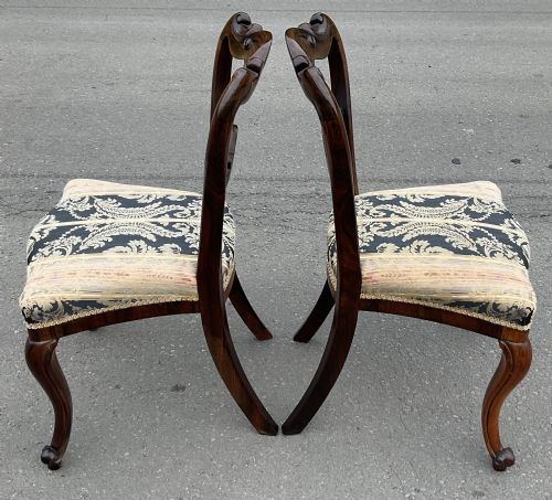 PAIR VICTORIAN ROSEWOOD DINING CHAIRS - ADDITIONAL PHOTO 3