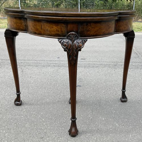 QUEEN ANNE STYLE WALNUT FOLDOVER CARD TABLE - ADDITIONAL PHOTO 5