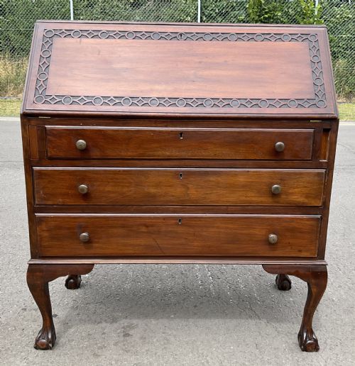 CHIPPENDALE STYLE MAHOGANY BUREAU BOOKCASE - ADDITIONAL PHOTO 1