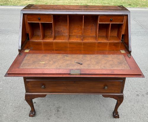 CHIPPENDALE STYLE MAHOGANY BUREAU BOOKCASE - ADDITIONAL PHOTO 5