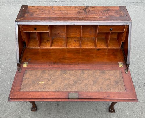 CHIPPENDALE STYLE MAHOGANY BUREAU BOOKCASE - ADDITIONAL PHOTO 7