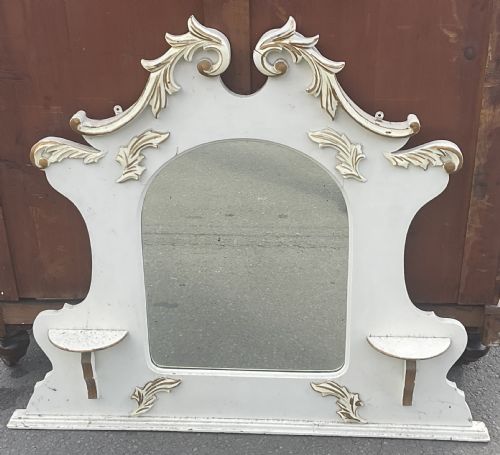 EDWARDIAN PAINTED OVERMANTEL MIRROR - ADDITIONAL PHOTO 1
