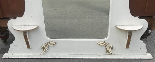 EDWARDIAN PAINTED OVERMANTEL MIRROR - ADDITIONAL PHOTO 2