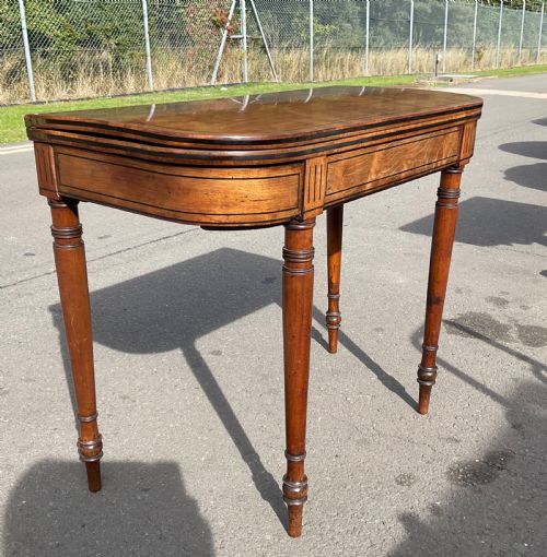 GEORGIAN MAHOGANY FOLDOVER CARD TABLE - ADDITIONAL PHOTO 5