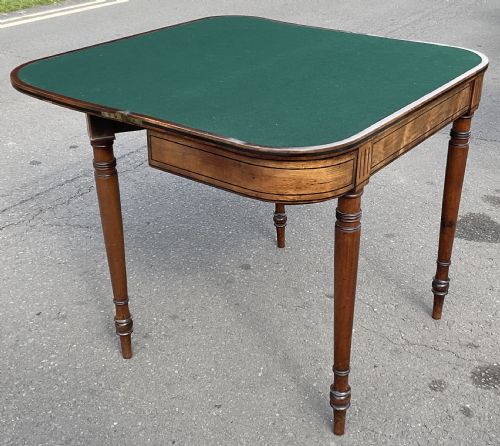 GEORGIAN MAHOGANY FOLDOVER CARD TABLE - ADDITIONAL PHOTO 7