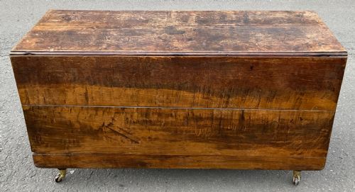 GEORGIAN LARGE OAK DROPLEAF DINING TABLE TO SEAT EIGHT - ADDITIONAL PHOTO 2