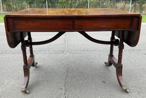 GEORGIAN MAHOGANY DROPLEAF SOFA TABLE - ADDITIONAL PHOTO 1