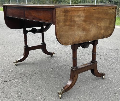GEORGIAN MAHOGANY DROPLEAF SOFA TABLE - ADDITIONAL PHOTO 6