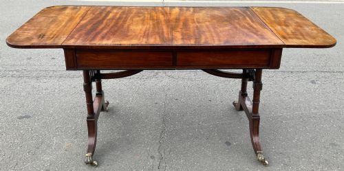 GEORGIAN MAHOGANY DROPLEAF SOFA TABLE - ADDITIONAL PHOTO 7