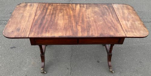 GEORGIAN MAHOGANY DROPLEAF SOFA TABLE - ADDITIONAL PHOTO 9