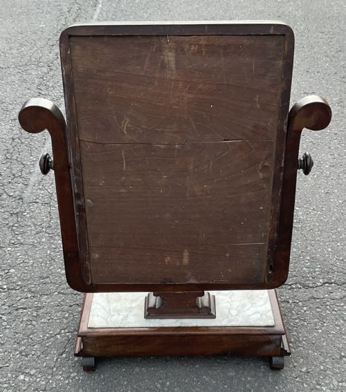 WILLIAM IV MAHOGANY MARBLE TOP TOILET MIRROR - ADDITIONAL PHOTO 3
