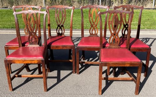 SET OF SIX GEORGIAN MAHOGANY DINING CHAIRS - ADDITIONAL PHOTO 1