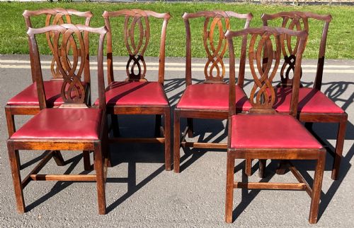 SET OF SIX GEORGIAN MAHOGANY DINING CHAIRS - ADDITIONAL PHOTO 2