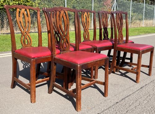 SET OF SIX GEORGIAN MAHOGANY DINING CHAIRS - ADDITIONAL PHOTO 4