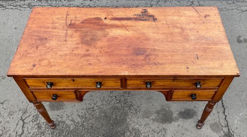 GEORGIAN MAHOGANY KNEEHOLE WRITING DESK - ADDITIONAL PHOTO 2