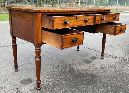 GEORGIAN MAHOGANY KNEEHOLE WRITING DESK - ADDITIONAL PHOTO 8
